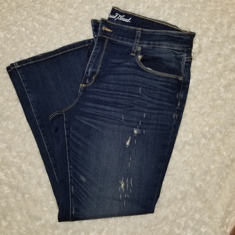 Distressed Boot Cut Jeans-NWOT